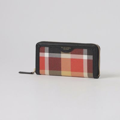 クレストブリッジチェックレザー長財布（55238531＿＿