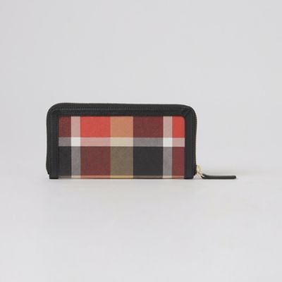 クレストブリッジチェックレザー長財布（55238531＿＿