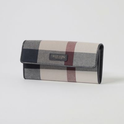 クレストブリッジチェックキャンバス長財布（５５２５５６１６＿＿）