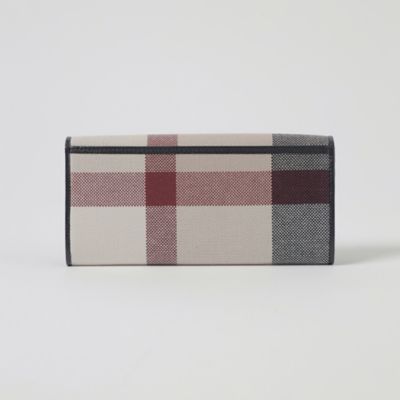クレストブリッジチェックキャンバス長財布（５５２５５６１６＿＿）