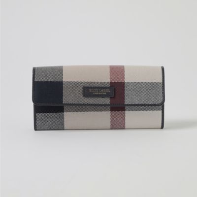 クレストブリッジチェックキャンバス長財布（５５２５５６１６＿＿）