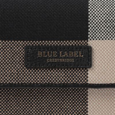 クレストブリッジチェックキャンバス二つ折り財布（５５２５６６１６＿＿）