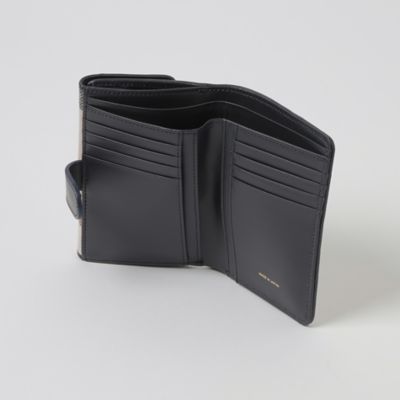 クレストブリッジチェックキャンバス二つ折り財布（５５２５６６１６＿＿）