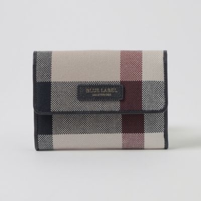 クレストブリッジチェックキャンバス二つ折り財布（５５２５６６１６＿＿）