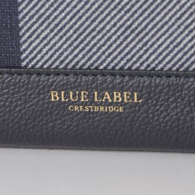 【未使用】ブルーレーベルクレストブリッジ　チェック ラウンドファスナー　長財布 クレストブリッジチェックPVC長財布（ウォレット/ポーチ）｜BLUE