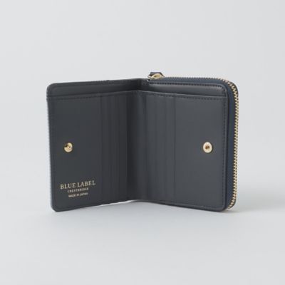 新品 ブルーレーベルクレストブリッジ 二つ折り財布 コンパクト財布 クレストブリッジチェックPVC二つ折り財布（55217421＿＿