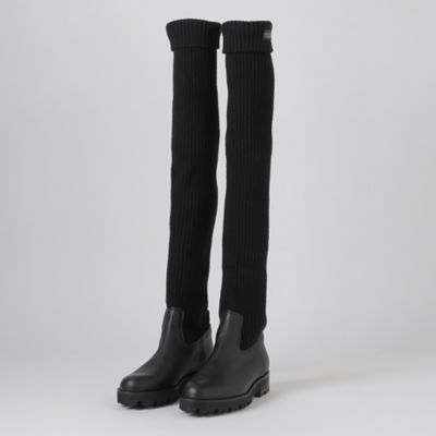 ＜BLUE LABEL CRESTBRIDGE (Women)＞ニットロングブーツ（５５４６２６５３＿＿）