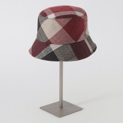 新品　未使用　ブルーレーベルクレストブリッジ　バケットハット　レッド　チェック クレストブリッジチェックスラブプリペラバケットハット
