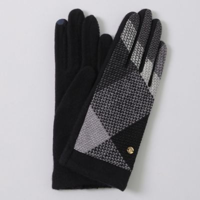 定価2.2万　未使用　ブラックレーベル　クレストブリッジ　チェック　グローブ クレストブリッジチェックリボングローブ （手袋）｜BLUE LABEL