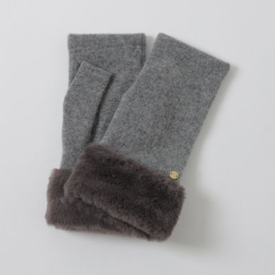 ブルーレーベルクレストブリッジ　フィンガーレス　グローブ　黒×グレー ブルーレーベルクレストブリッジ フィンガーレス グローブ 黒