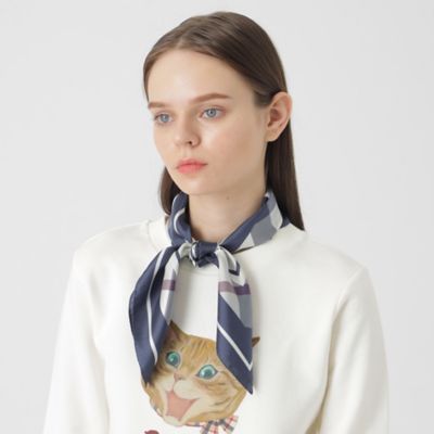 BLUE LABEL CRESTBRIDGE (Women)/ブルーレーベル・クレストブリッジ キャットプリントスカーフ(55701512__)