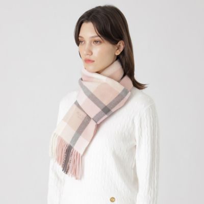 ブルーレーベルクレストブリッジ 新品ピンク リバーシブルストール / マフラー1 BLUE LABEL CRESTBRIDGE マフラー ストール クレストブリッジ