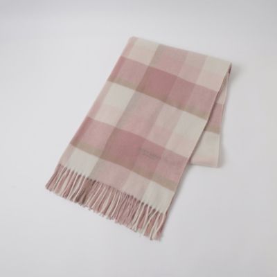 クレストブリッジチェックウォッシャブルカシミヤストール（５５７０５４３０＿＿）