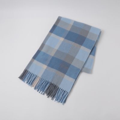 クレストブリッジチェックウォッシャブルカシミヤストール（５５７０５４３０＿＿）