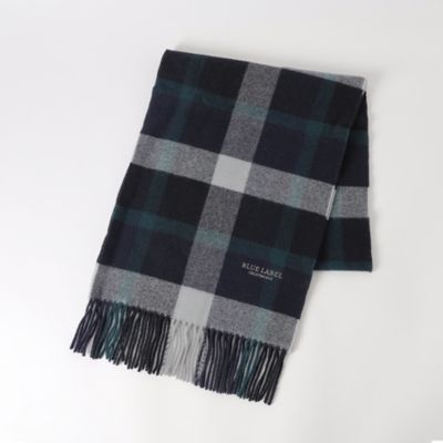 【リバーシブル】ブラックレーベルクレストブリッジ モノトーンチェック マフラー BLACK LABEL CRESTBRIDGE（ブラックレーベル・クレストブリッジ