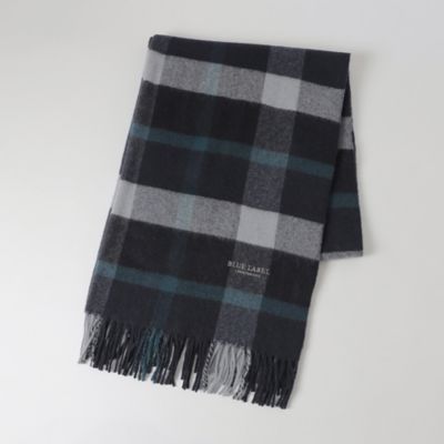 クレストブリッジチェックウォッシャブルカシミヤストール（５５７０６８３５＿＿）