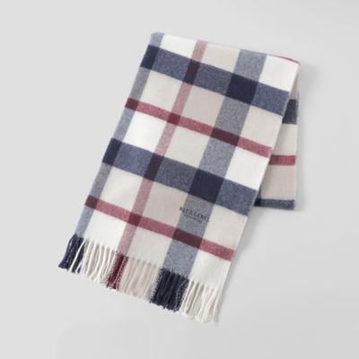クレストブリッジチェックウォッシャブルカシミヤストール（５５７０６８３５＿＿）