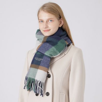 クレストブリッジチェックウォッシャブルカシミヤストール（５５７０６８３５＿＿）