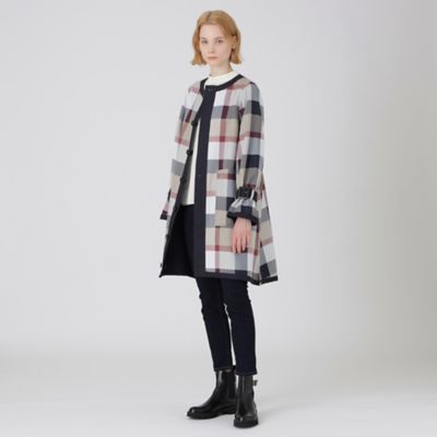 クレストブリッジチェックリバーシブルコート