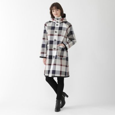 クレストブリッジチェックコットンダブルフェイスリバーシブルコート