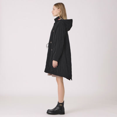 ブルーレーベル クレストブリッジソフトデシンキルトコートブラックM