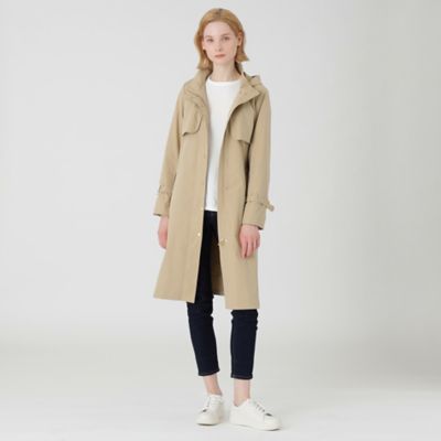 ＜BLUE LABEL CRESTBRIDGE (Women)＞ハイマルチマットタフタフーデッドコート（５５Ａ０５１３６＿＿）