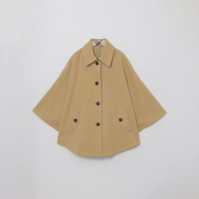 シャーリングビーバーマント（55B01436＿＿） | BLUE