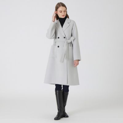 クレストブリッジチェックトーナルリバーフェイスロングコート（５５Ｂ０３４４７＿＿） | BLUE LABEL CRESTBRIDGE (Women)/ ブルーレーベル・クレストブリッジ | 三越伊勢丹オンラインストア・通販【公式】