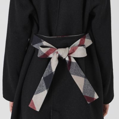 2024AW✨クレストブリッジチェックトーナルリバーフェイスロングコート　38 クレストブリッジチェックトーナルリバーフェイスロングコート