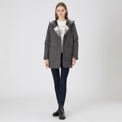 クレストブリッジチェックリバーポリウールコーディガン