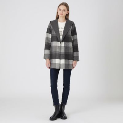 クレストブリッジチェックリバーポリウールコーディガン