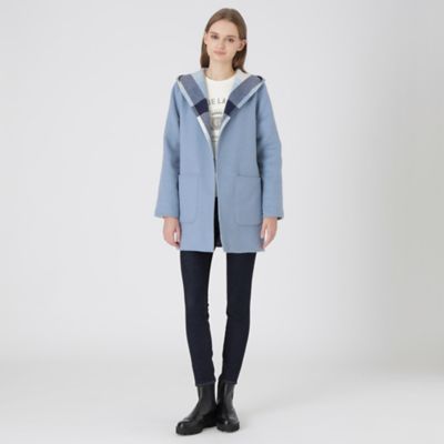 クレストブリッジチェックリバーポリウールコーディガン