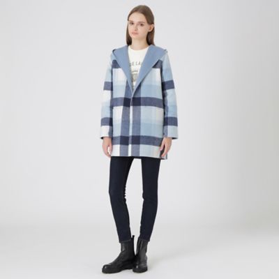 クレストブリッジチェックリバーポリウールコーディガン