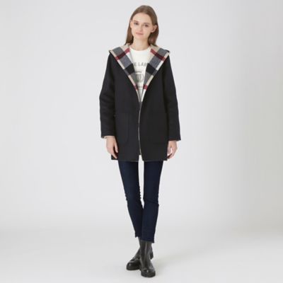 クレストブリッジチェックリバーポリウールコーディガン