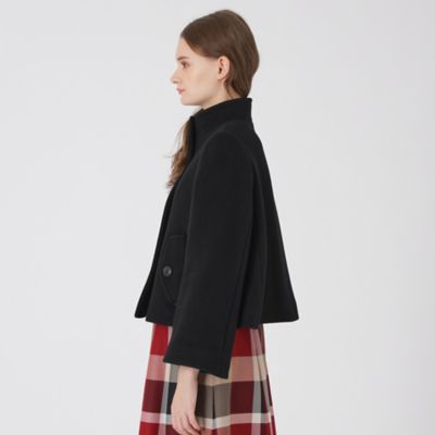 ファインウールダブルビーバーショートコート