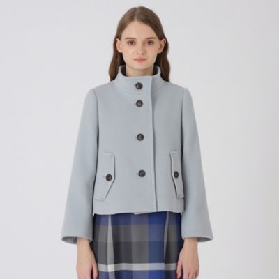 ブルーレーベルクレストブリッジ ファインウールダブルビーバーショートコート ブルーレーベルクレストブリッジ BLUE LABEL CRESTBRIDGE