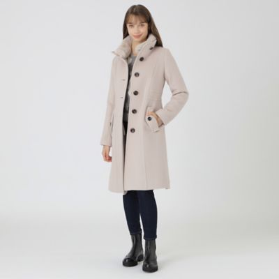 ファインダブルビーバースタンドカラーコート（55B06655＿＿