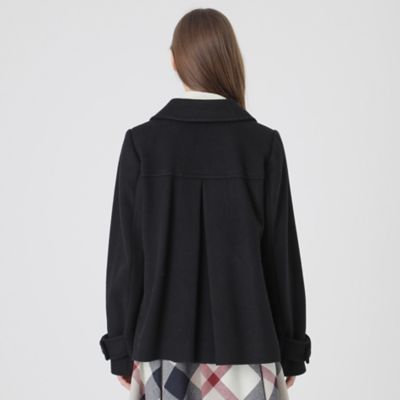 ラムブレンドビーバーピーコート（55B07263＿＿） | BLUE