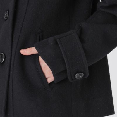 ラムブレンドビーバーピーコート（55B07263＿＿） | BLUE