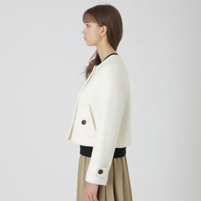 ファインダブルビーバーノーカラージャケット（55B07655＿＿