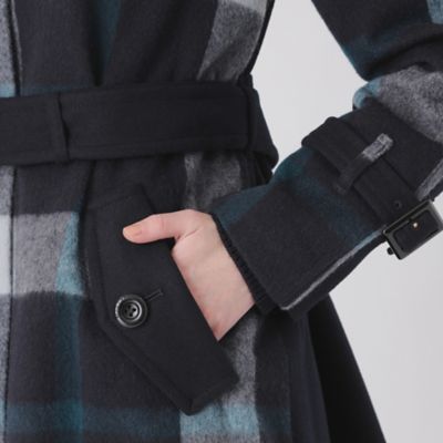 クレストブリッジチェックショートビーバーコート