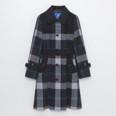 ブルーレーベル・クレストブリッジ クレストブリッジチェックショートビーバーコート クレストブリッジチェックショートビーバーコート