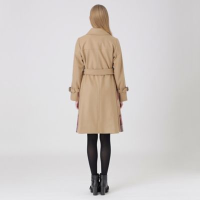 クレストブリッジチェックショートビーバーコート