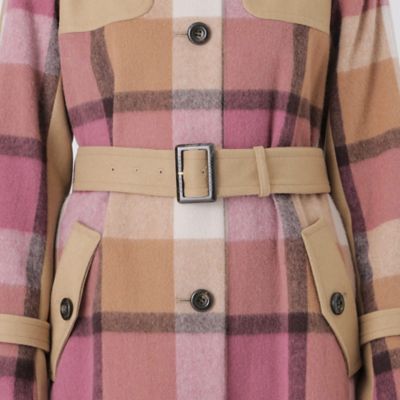 クレストブリッジチェック ショートビーバーコート クレストブリッジチェックショートビーバーコート