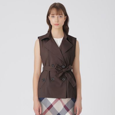 BLUE LABEL ブルーレーベル ウールライクソフトツイルジレ 38 金釦 BLUE LABEL ブルーレーベル ウールライクソフトツイルジレ 38 金