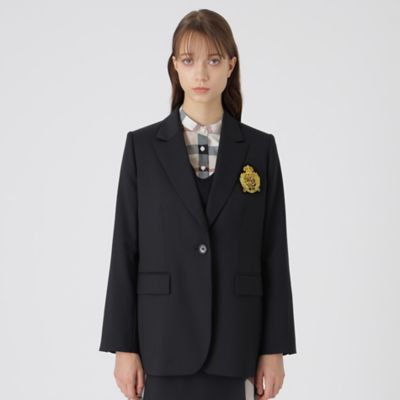 ブルーレーベルクレストブリッジ　ウール　ブレザージャケット　ベージュ ウールストレッチブレンドブレザージャケット