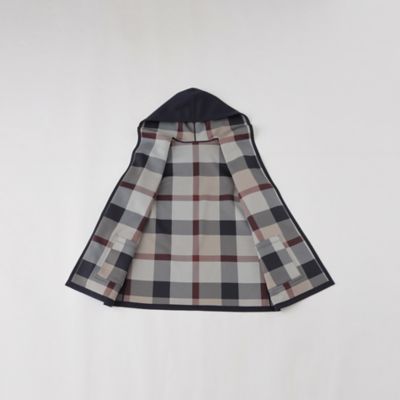クレストブリッジチェックリバーシブルダンボールミディ丈