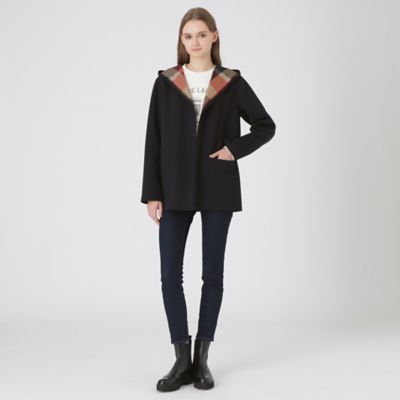 クレストブリッジチェックリバーシブルダンボールミディ丈