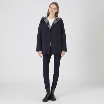 クレストブリッジチェックリバーシブルダンボールミディ丈