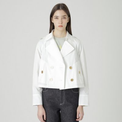 ＜BLUE LABEL CRESTBRIDGE (Women)＞【一部店舗限定】エンザイムシャンブレーショートコート（５５Ｆ０９５６１＿＿）